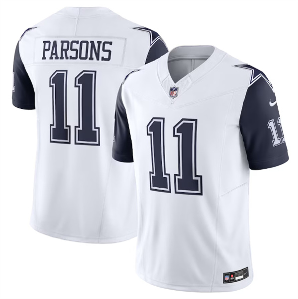Youth Dallas Cowboys #11 Micah Parsons White 2023 F.U.S.E. Vapor Limited Stitched Football Jersey